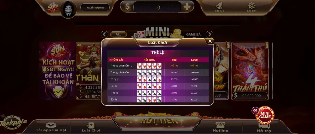 Cách chơi mini poker Sunwin mới nhất trong năm 2024